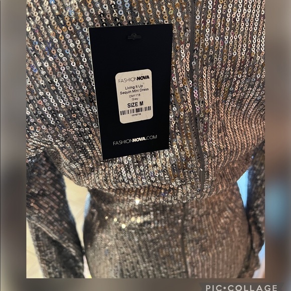 Living It Up Sequin Mini Dress - Picture 4 of 5